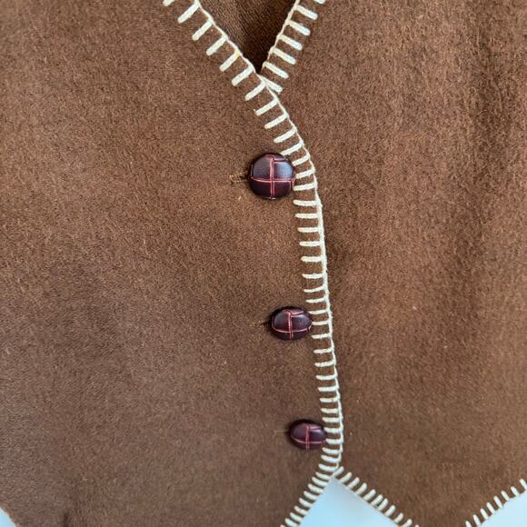 Vintage Evidence wool blend brown Vest woman’s size small - Picture 6 of 8